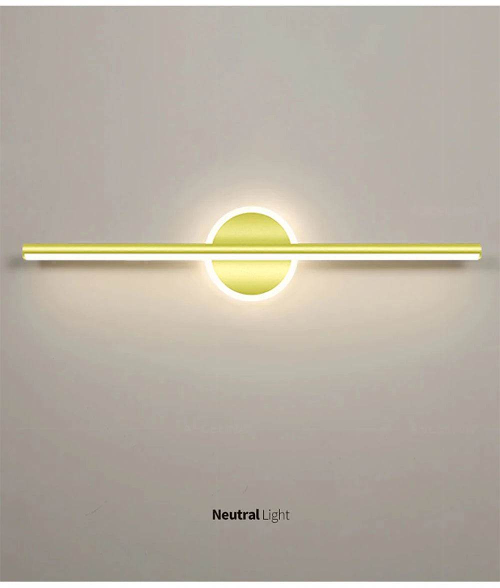 Modern LED Wall Lamp 40/60cm Mirror Light Bathroom Toilet Black Gold Long Strip Fixture Home Decor Led Lighting Lamps Lustre - Dreamy-Designs Store Online