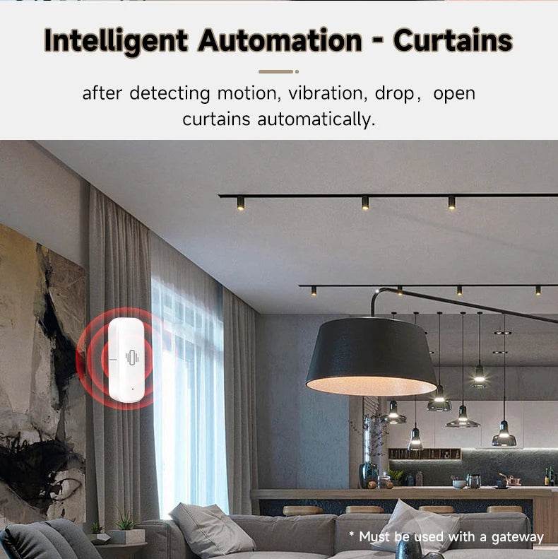 Tuya Smart Life Vibration Sensor ZigBee WiFi Tuya Sensor Monitor App Control Security Protection Zigbee Sensor Motion ShockAlarm - Dreamy-Designs Store Online