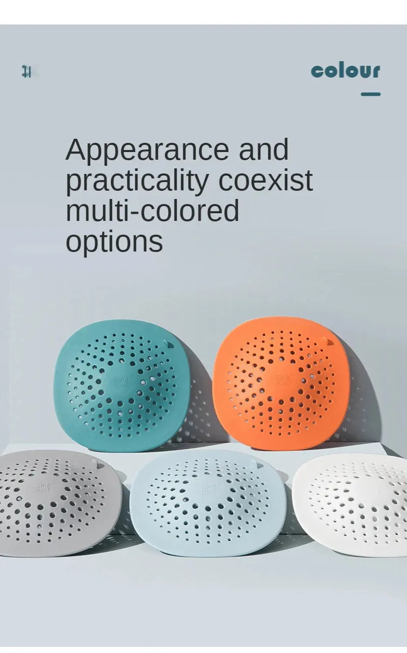 Silicone Hair Catcher (15cm) "Bathroom Sink Strainer; Kitchen Drain Filter; Shower Outfall Protector" (TPR Material / Easy Clean / Flexible) - Dreamy-Designs Store Online