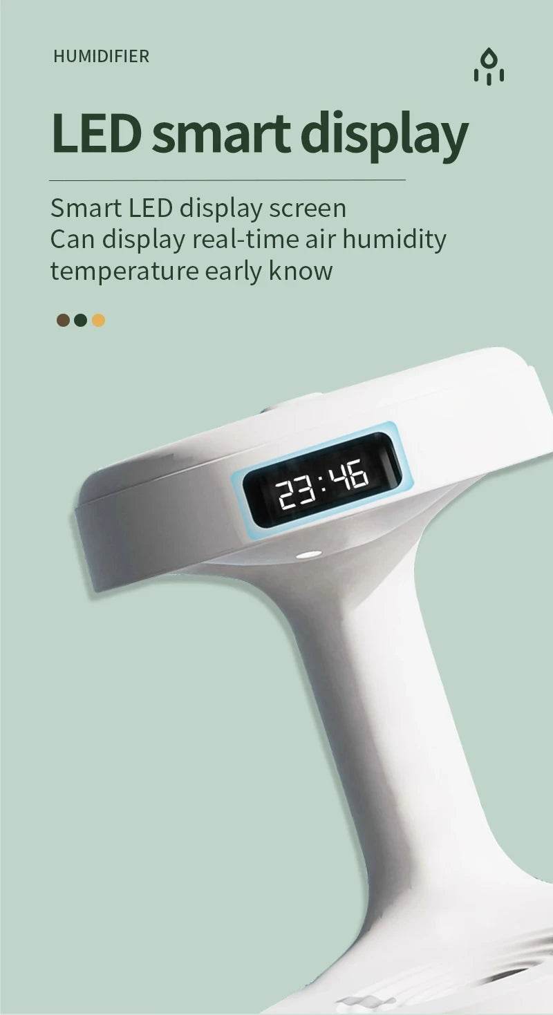 Xiaomi MIJIA Anti-Gravity Humidifier (Portable Aroma Diffuser) // Silent Operation // 8-Hour Runtime // Night Light // Intelligent Display // Smart Dry Burn Protection - Dreamy-Designs Store Online