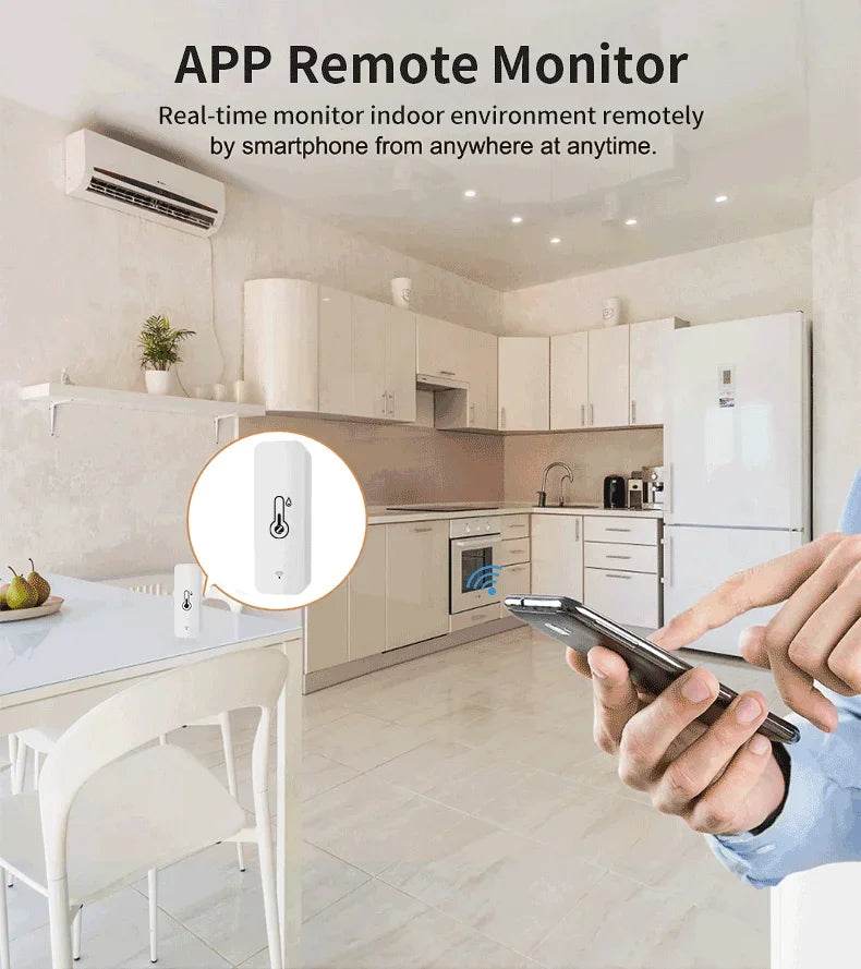 Tuya WiFi Smart Temperature Humidity Sensor Indoor Hygrometer Controller Monitoring Work with Smart Speaker Alexa Google Home - Dreamy-Designs Store Online