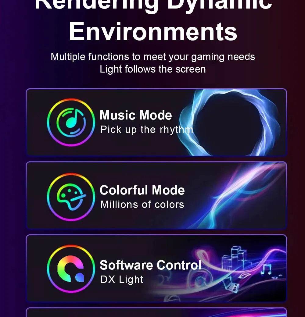 Smart Ambient TV Lighting (LED Strip, PC Display Sync, DIY Party Atmosphere Light) - Dreamy-Designs Store Online