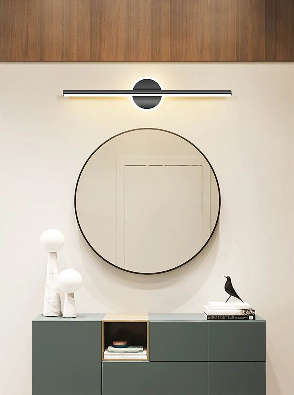 Modern LED Wall Lamp 40/60cm Mirror Light Bathroom Toilet Black Gold Long Strip Fixture Home Decor Led Lighting Lamps Lustre - Dreamy-Designs Store Online