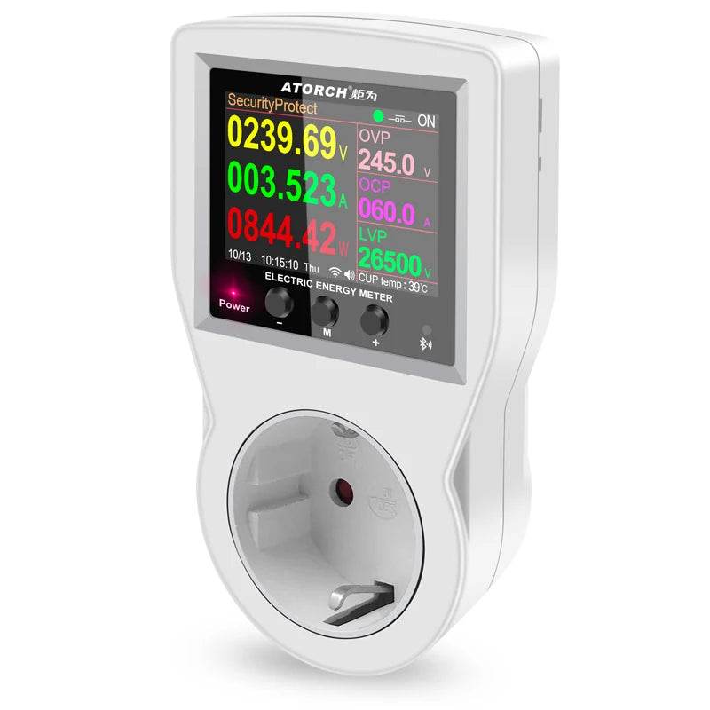 AC220V 110V 16A Tuya WIFI Smart Socket Digital Wattmeter EU Plug Electricity Consumption Power Kwh US AU FR Power Energy Meter - Dreamy-Designs Store Online
