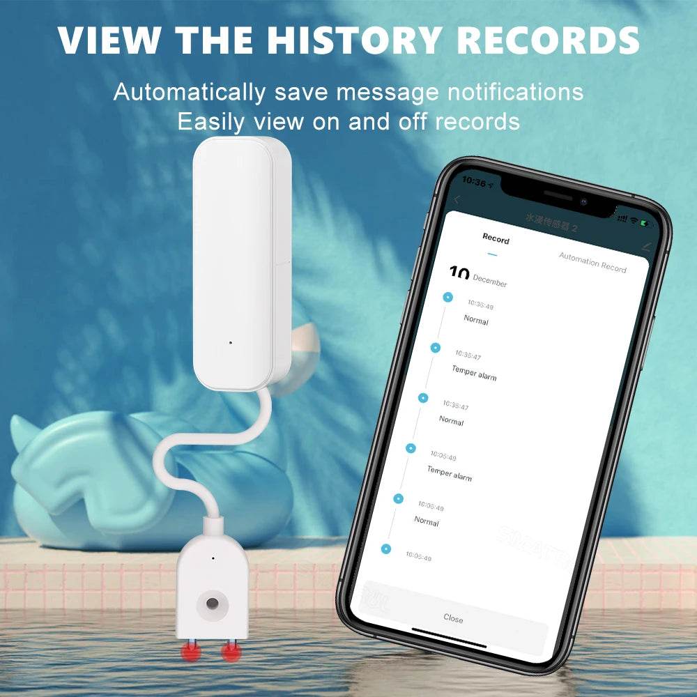 WiFi or Zigbee Water Leak Sensor Tuya Alarm Flood Leak Detector Smart Home Life APP Water Alert Overflow Alarm Security System - Dreamy-Designs Store Online