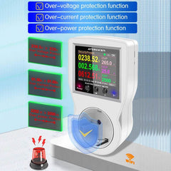 AC220V 110V 16A Tuya WIFI Smart Socket Digital Wattmeter EU Plug Electricity Consumption Power Kwh US AU FR Power Energy Meter - Dreamy-Designs Store Online