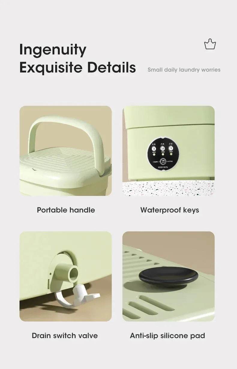 Portable Mini Washing Machine 4.5L (EU/US/UK/AU Plug) - Compact, Foldable, Multi-Function Washer for Dorms, Travel, Small Spaces - Dreamy-Designs Store Online