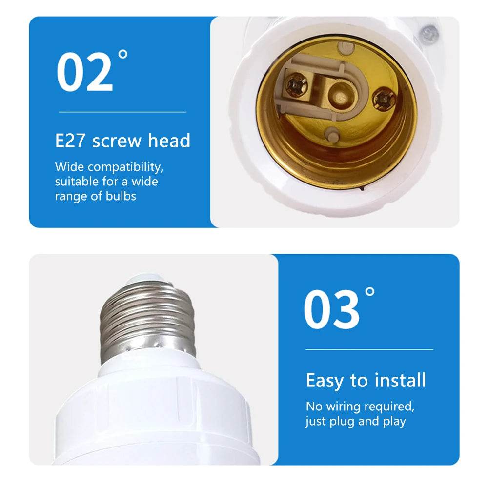 Smart Motion Sensor Light Bulb Holder E27 PIR Induction Sensor Adapter Lamp Base Converter Automatic LED Switch AC 110V 220V - Dreamy-Designs Store Online