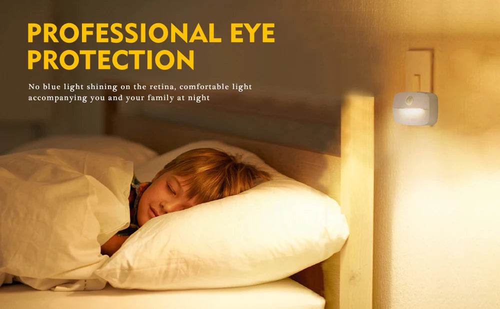 LED Night Light EU Plug In Smart Motion Sensor Light 220V Wall Lamp for Home Aisle WC Hallway Stair Kitchen Bedroom Night Lamp - Dreamy-Designs Store Online