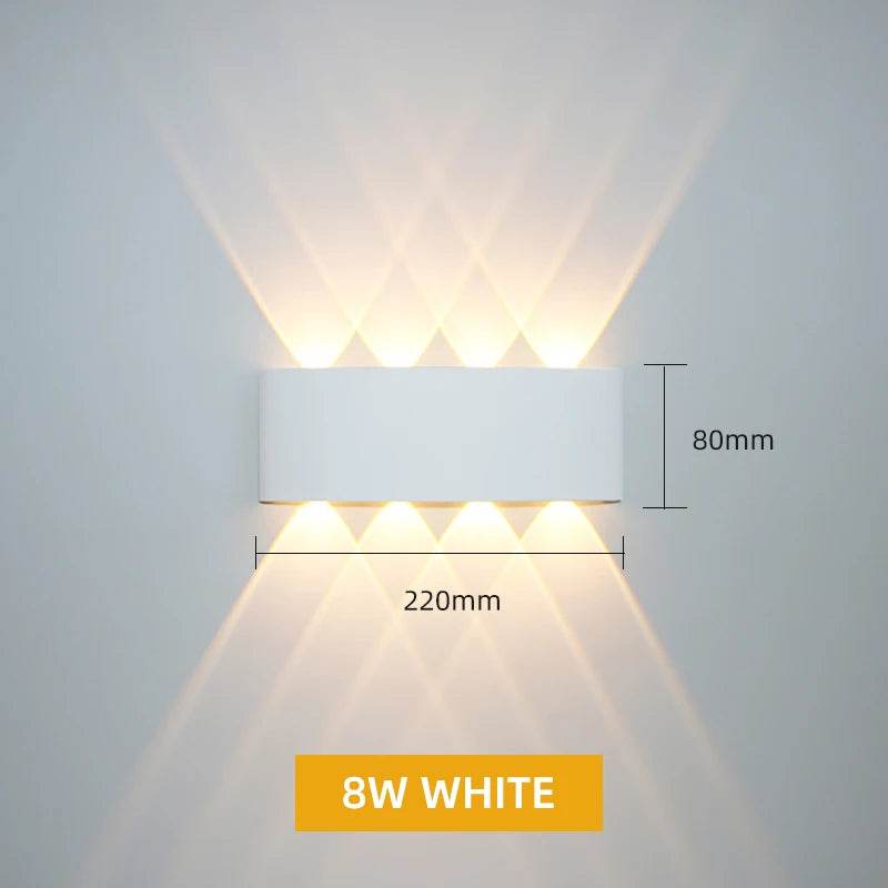 Aluminum LED Wall Lamp Waterproof IP65 Outdoor Garden Lights 8W 12W Interior Wall Light for Bedroom Living Room Stairs Lighting - Dreamy-Designs Store Online