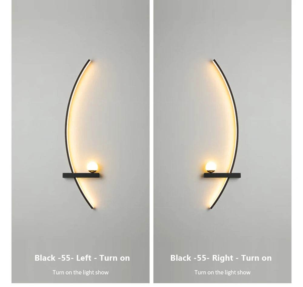 LED Wall Lamp 55/105CM Smart Remote Control Left Right Lighting Wall Sconces Bedroom Bedside Living Room Home Led Lights Lustre - Dreamy-Designs Store Online