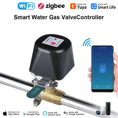 Tuya WiFi/Zigbee Water Valve Gas Shutoff Controller Support Alexa Google Assistant Smart Wireless Remote Control Smart Life App - Dreamy-Designs Store Online