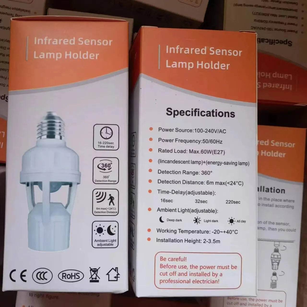 Smart Motion Sensor Light Bulb Holder E27 PIR Induction Sensor Adapter Lamp Base Converter Automatic LED Switch AC 110V 220V - Dreamy-Designs Store Online