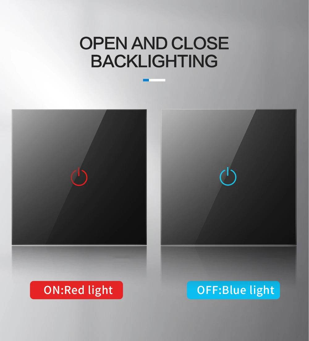 BONDA Smart Switch Alexa RF433 No Neutral Tuya Control Works With Google 1/2/3 Gang Smart Life Home Light WiFi Touch Switches - Dreamy-Designs Store Online