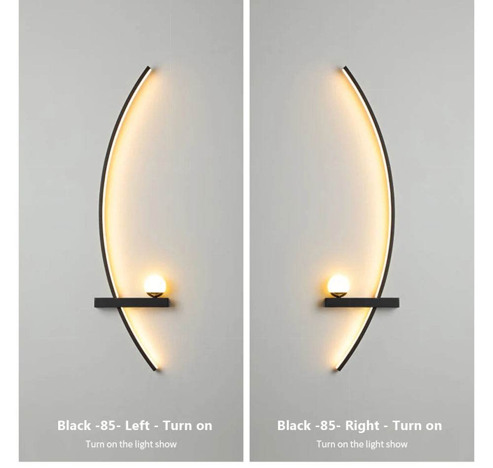 LED Wall Lamp 55/105CM Smart Remote Control Left Right Lighting Wall Sconces Bedroom Bedside Living Room Home Led Lights Lustre - Dreamy-Designs Store Online