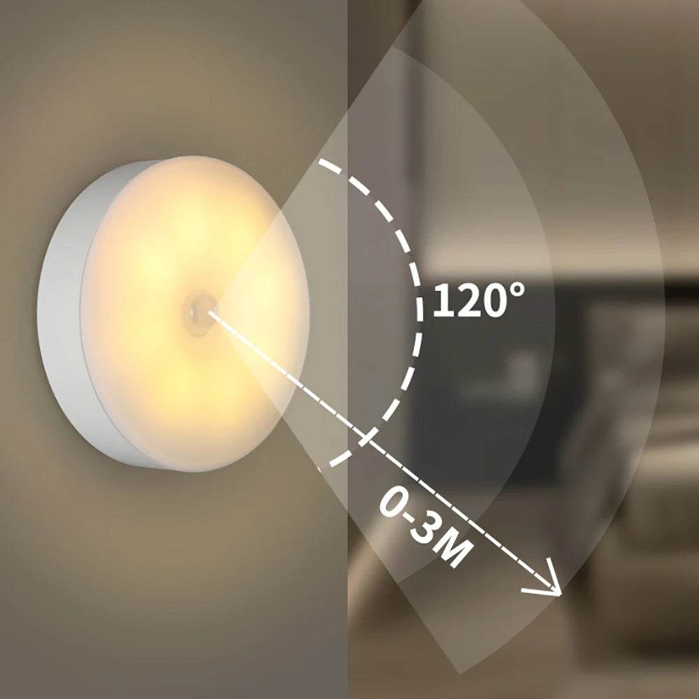 LED Smart Human Body Sensor Night Lamp Emergency Automatic Lighting USB Charging Wireless Magentic Suction Use Night Light - Dreamy-Designs Store Online
