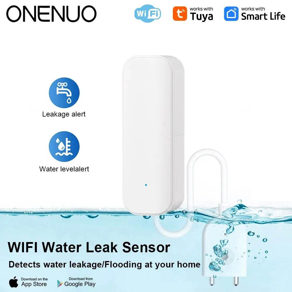 WiFi or Zigbee Water Leak Sensor Tuya Alarm Flood Leak Detector Smart Home Life APP Water Alert Overflow Alarm Security System - Dreamy-Designs Store Online