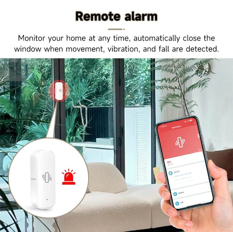 Tuya Smart Life Vibration Sensor ZigBee WiFi Tuya Sensor Monitor App Control Security Protection Zigbee Sensor Motion ShockAlarm - Dreamy-Designs Store Online