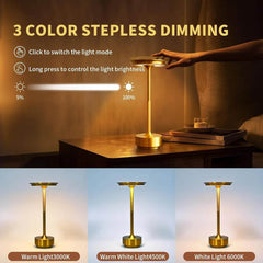 Wierless Simple Charging LED Desk Lamp restaurant Bar Table Lamp Dimming Atmosphere Retro Portable Charging Touch USB Read Lamp - Dreamy-Designs Store Online