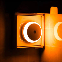 LED Night Light Smart Night Sensor Round Plug in Wall Night Lamp Bathroom Home Kitchen Hallway Staireway Bedroom Nightlight - Dreamy-Designs Store Online