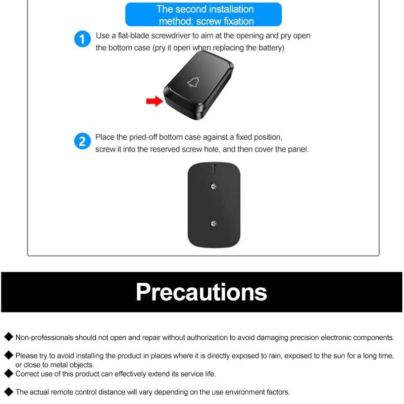 Smart Wireless Doorbell Family Door Bell Chime Kit 300M/1000Ft Long Distance 60 Songs Intelligent Doorbell Kit US EU Plug - Dreamy-Designs Store Online
