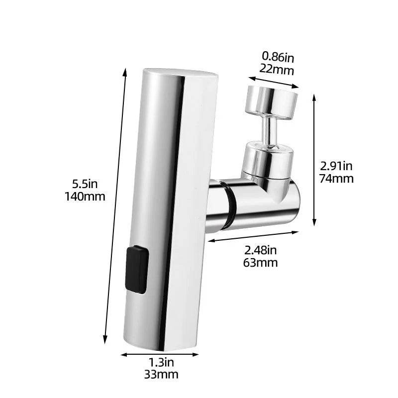 New Kitchen Waterfall Three-mode Universal Swivel Extension Faucet Splash-proof Nozzle Sink Multi-function - Dreamy-Designs Store Online
