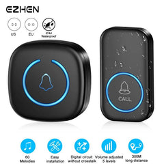 Wireless Doorbell Intelligent Welcome Door Bell 300M/984 FT Remote 60 Songs Melodies Home Smart Doorbell US EU Plug Optional - Dreamy-Designs Store Online