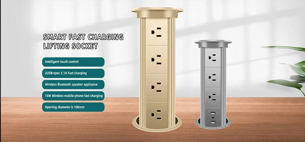 Herepow 118 Series Thailand American Standard Dual USB Wall Socket Smart Home Appliance Plug Adapter Type-c 3.1A Fast Charging - Dreamy-Designs Store Online