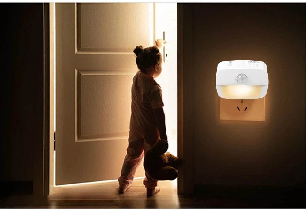 LED Night Light EU Plug In Smart Motion Sensor Light 220V Wall Lamp for Home Aisle WC Hallway Stair Kitchen Bedroom Night Lamp - Dreamy-Designs Store Online