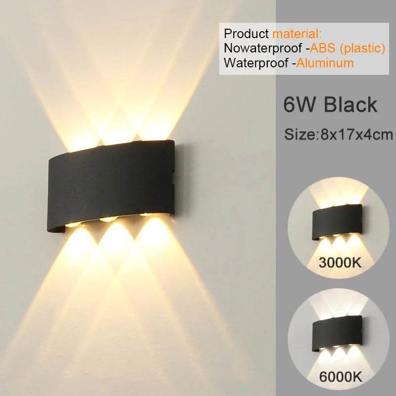 LED Wall Sconces Modern Indoor Outdoor Lamp, White Up Down Wall Mount Lights for Living Room Hallway Bedroom Decor - Dreamy-Designs Store Online