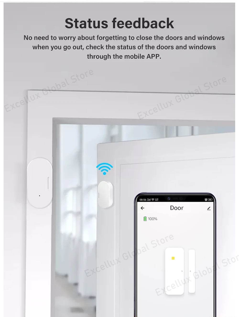 Tuya Zigbee Door Magnetic Sensor Door Window Open Closed Detector Alarm Sensor Smart Life App Works With Alexa Google Home - Dreamy-Designs Store Online