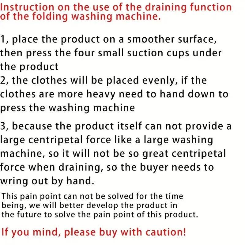 8L Small Folding Washing Machine - Portable Laundry Bucket (Mini Cleaning Machine) For Student Dormitory, Underwear, Socks (CE Certified) - Dreamy-Designs Store Online