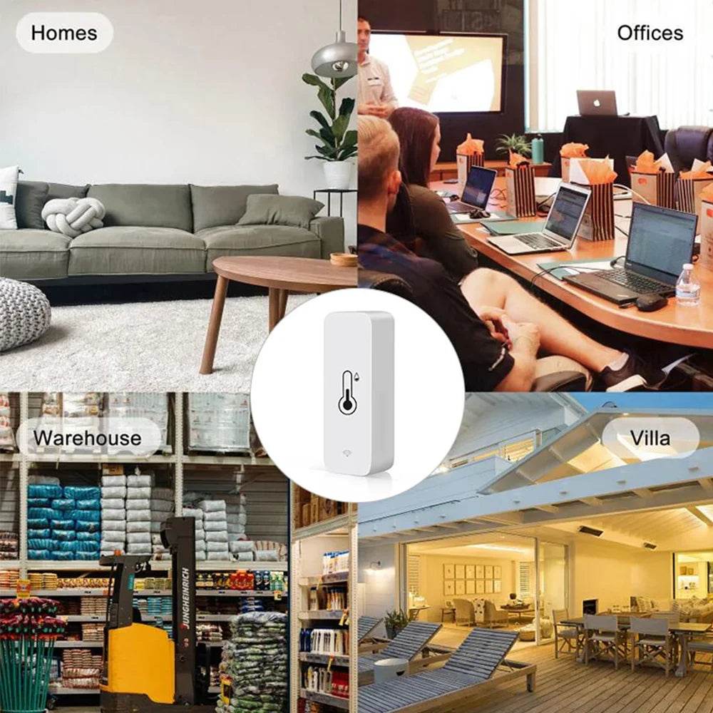 Tuya WiFi Smart Temperature Humidity Sensor Indoor Hygrometer Controller Monitoring Work with Smart Speaker Alexa Google Home - Dreamy-Designs Store Online
