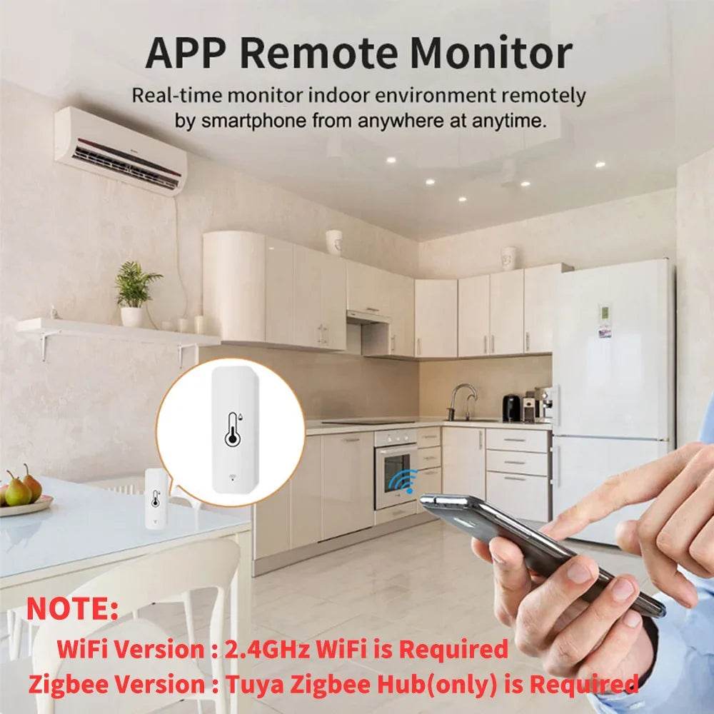 Tuya WiFi Smart Temperature Humidity Sensor Indoor Hygrometer Controller Monitoring Work with Smart Speaker Alexa Google Home - Dreamy-Designs Store Online