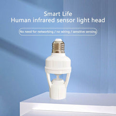 Smart Motion Sensor Light Bulb Holder E27 PIR Induction Sensor Adapter Lamp Base Converter Automatic LED Switch AC 110V 220V - Dreamy-Designs Store Online