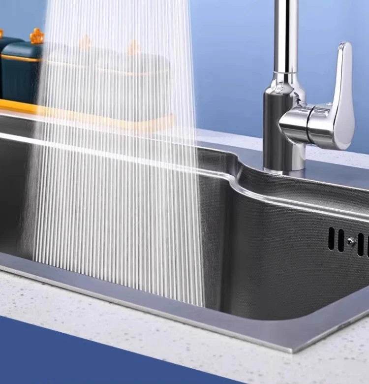 New Kitchen Waterfall Three-mode Universal Swivel Extension Faucet Splash-proof Nozzle Sink Multi-function - Dreamy-Designs Store Online