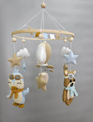 Aviator Bear Mobile: Dreamy Nursery Adventures - Dreamy-Designs Store Online