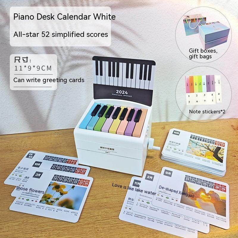 Taylor Piano Calendar 2025 Mini Piano Calendar (Desktop Ornament) / 27 Music Calendar Cards / 52 Songs / USB Rechargeable / 5 Instrument Sounds / Gifts for Music Fans - Dreamy-Designs Store Online