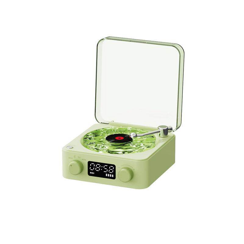 Retro Turntable Speaker Wireless Bluetooth-compatible 5.0 Vinyl Record Player Stereo Sound With White Noise RGB Projection Lamp Effect - Dreamy-Designs Store Online