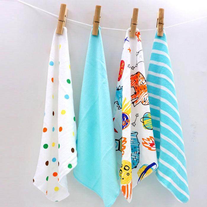8-Pack Pure Cotton Baby Saliva Towels | Soft & Gentle - Dreamy-Designs Store Online
